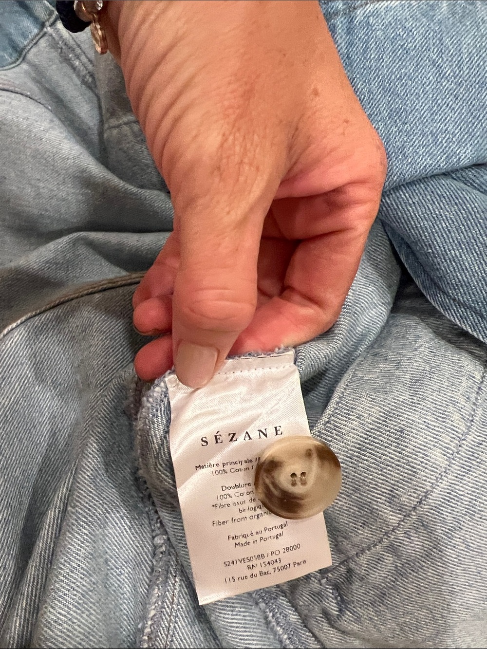 Sezane Light Blue Denim Jacket - Picture 4 of 4